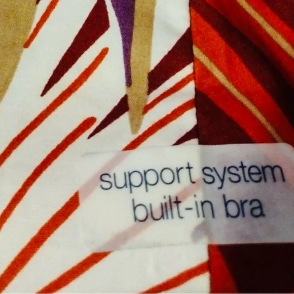 Vintage GAP Summer Strapless Dress with Leaf Print - Picture 3 of 6